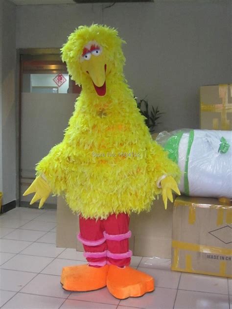 new yellow big bird costume mascot fancy dress for adult size halloween carival party event in