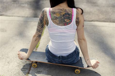 Girls With Tattoo Summer Style Skate Tattoomagz › Tattoo Designs