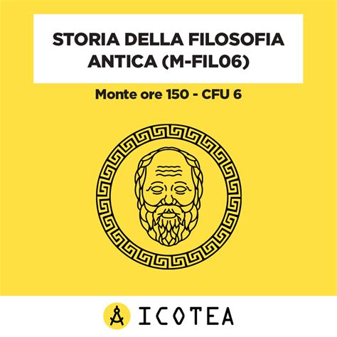 Storia Della Filosofia Antica M FIL 07 Corso Singolo 6 CFU