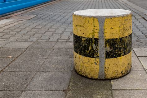 Bollard On A Road As A Barrier Stock Photo Download Image Now