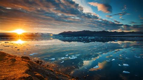 Jökulsárlón Gletscherlagune Im Südosten Islands Bing Fotos