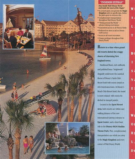 Disney Vacation Kingdom Yacht And Beach Club Resorts Brochure