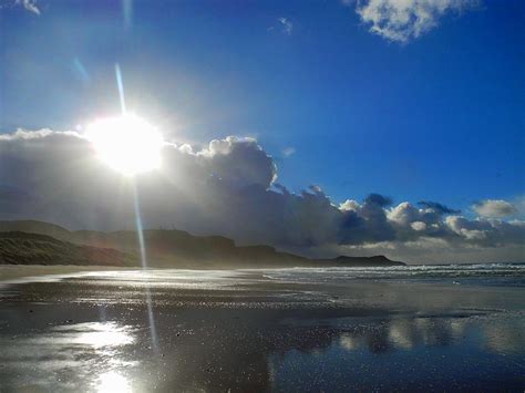 Bright Sun And Dark Clouds Over Machir Bay Isle Of Islay