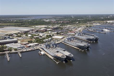 Aerial View Of The Charleston Naval Complex In Charleston South Carolina Once A Us Navy Ship