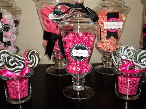 Pink and white candy for valintims day. Spoonful of Sugar Custom Candy Buffets: Think Pink!!