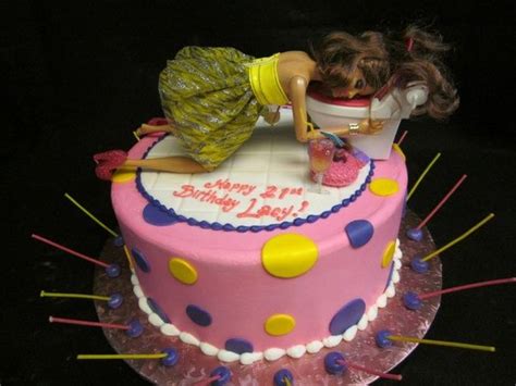 Drunken Barbie 21st Birthday Cake Wish I Had This When My Girls Turned 21 Barbie Cake 21st