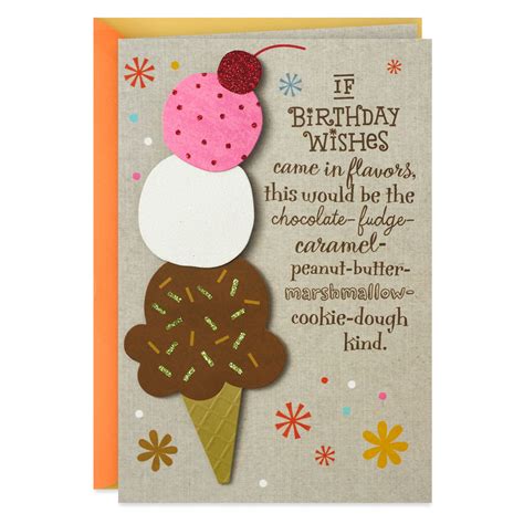 Happy birthday wishes card | birthday & greeting cards by davia. Birthday Wishes and Flavors Ice Cream Birthday Card ...