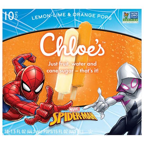 Save On Chloe S Marvel Spider Man Ice Pops Lemon Lime Orange 10 Ct