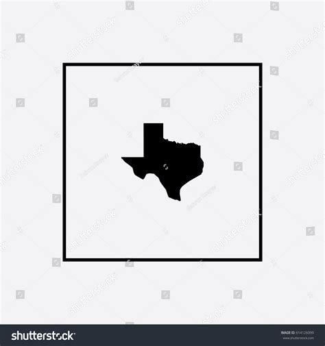 Map Texas Vector Illustration Stock Vector Royalty Free 614126099 Shutterstock