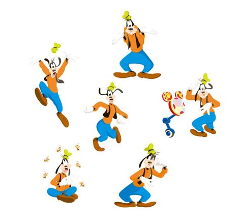 He has been voiced by six people over the his first appearance came in the 1932 mickey mouse cartoon mickey's revue. Disney cartoon characters - Goofy_Download free vector,3d ...
