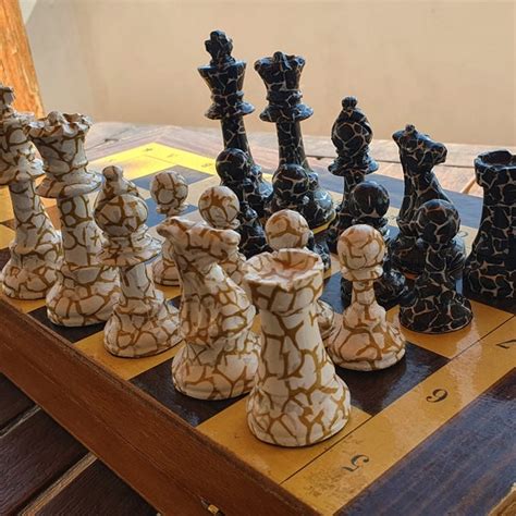 Ceramic Chess Set Etsy