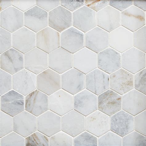 Bianco Orion Hexagon Polished Marble Mosaic Marble Mosaic Polished