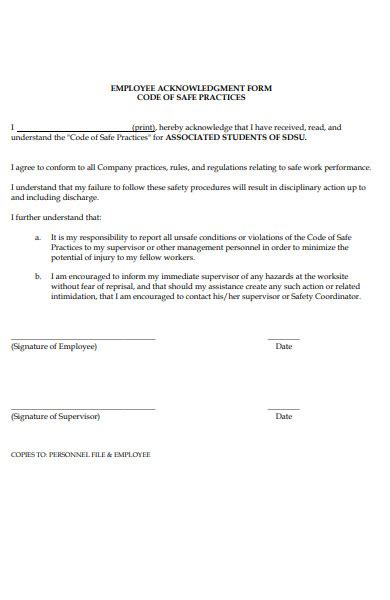 Free 51 Acknowledgment Forms In Pdf Ms Word