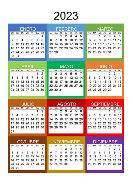 Calendario 2023 Y 2024