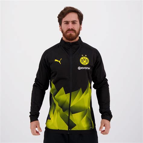 Check out this giant!the official bundesliga. Puma Borussia Dortmund Stadium Black and Yellow Jacket ...