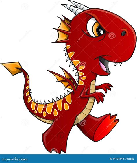 Angry Red Dragon Stock Vector Illustration Of Claws 44798144