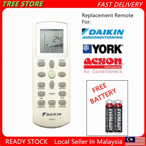 Daikin Air Cond Remote Control For Daikin York Acson Free Battery