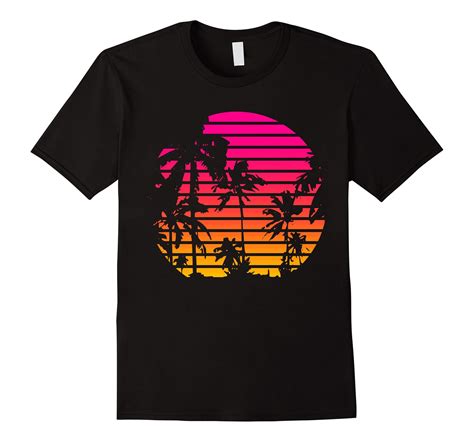 80s Tropical Sunset T Shirt Clothing Palm Tree Sunset