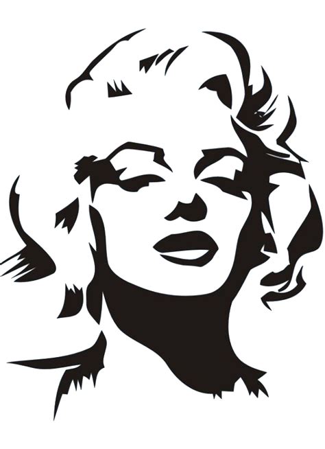 Marilyn Monroe Stencil By Gulcin Bir Gün Işime Yarar Pinterest