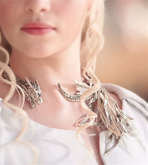 Game Of Thrones Daenerys Targaryen Powerful Breathtaking Silver Dragon Shaped Necklace