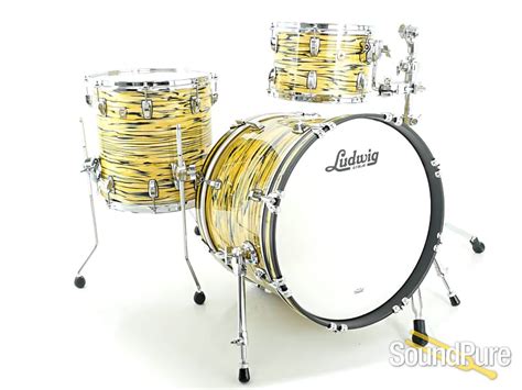 Ludwig 3pc Classic Maple Downbeat Drum Set Lemon Oyster Reverb