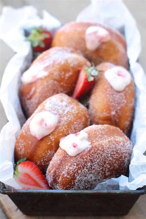 Strawberry Custard Filled Donuts The Seaside Baker