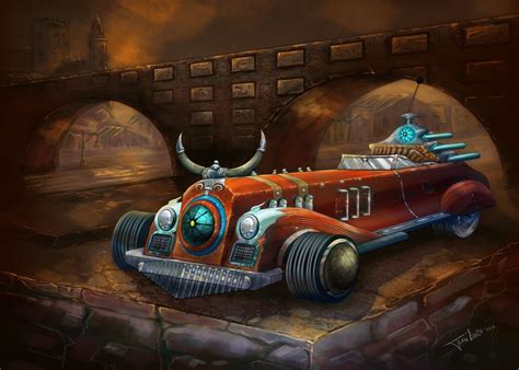 Have A Look At This Fancy Steampunk Car Illustration By Jean Louis Du