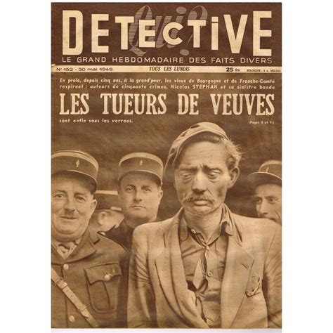 Revue Qui Detective N°152 Mai 1949 Les Tueurs De Veuves