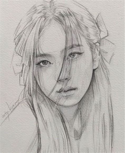 Girl Drawing Sketches Fan Art Drawing Portrait Sketches Pencil
