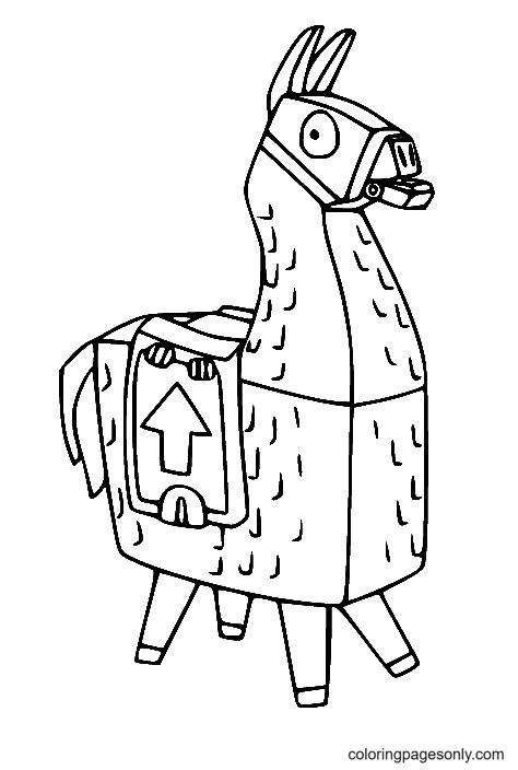 Fortnite Coloring Pages Llama Xcolorings Com