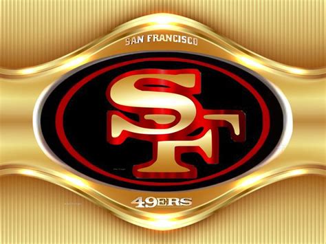 The San Francisco Logo Is Shown In Gold And Black With A Red Circle On It