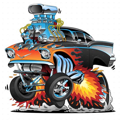 Classic Hot Rod Cool Car Drawings Car Cartoon Art Cars