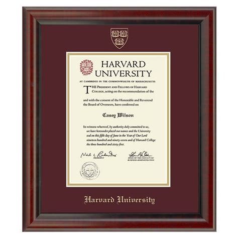 Harvard University Mastersphd Diploma Frame The Fidelitas Diploma