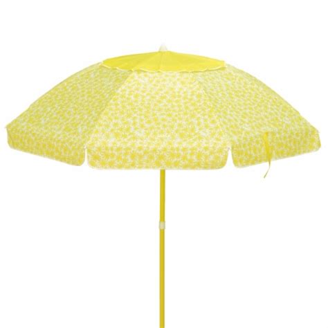 7 Ft Deluxe Beach Umbrella Yellow Flowers 1 City Market