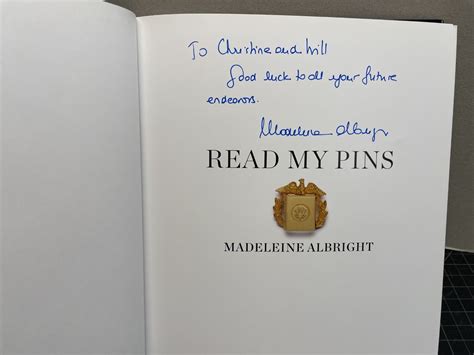 read my pins stories from a diplomat s jewel box signed by albright madeleine fine
