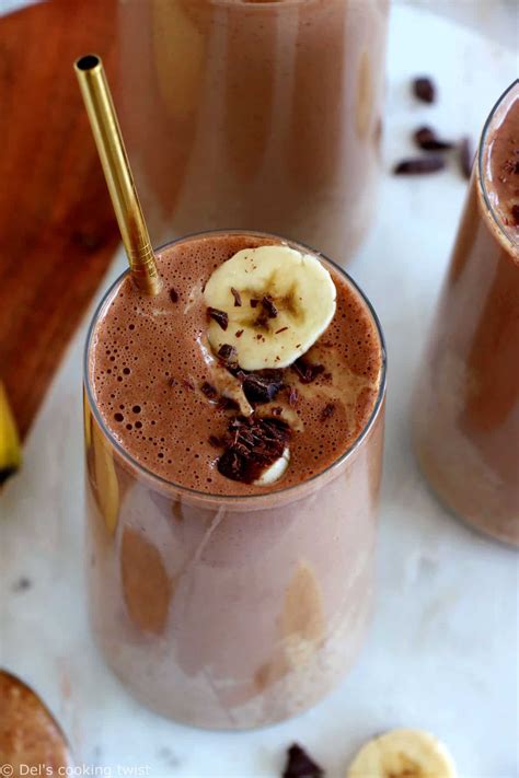 Chocolate Almond Banana Smoothie Del S Cooking Twist