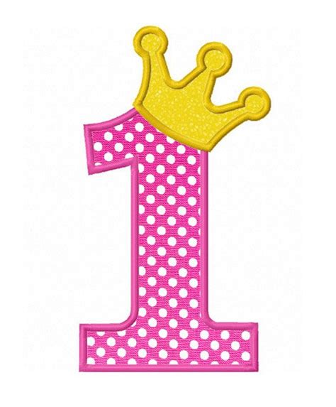 Sewing And Fiber Split Princess Tiara Numbers Set 0 9 Applique Machine