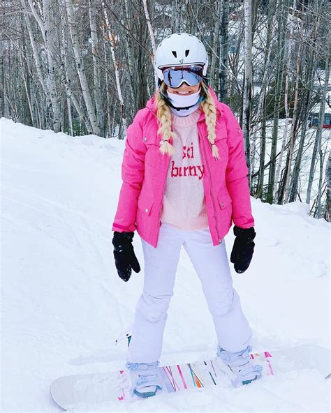 joseevanhorne in our ski bunny crewneck caprice pink pink fall 2018 ski bunnies winter