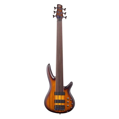 Ibanez Srf706 Portamento Fretless Electric Bass 6 String Brown Burst