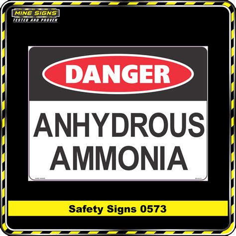 Danger Anhydrous Ammonia Safety Sign 0573 Mine Signs