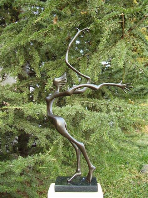 Bronze Sculpture By Sculptor Plamen Dimitrov Titled Wuthering Heights Female Abstract