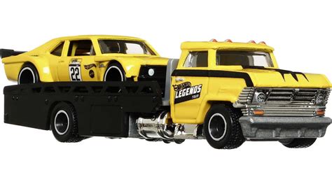 Hot Wheels Legends Team Transport Premium Toy Truck And 1970 Chevy Nova