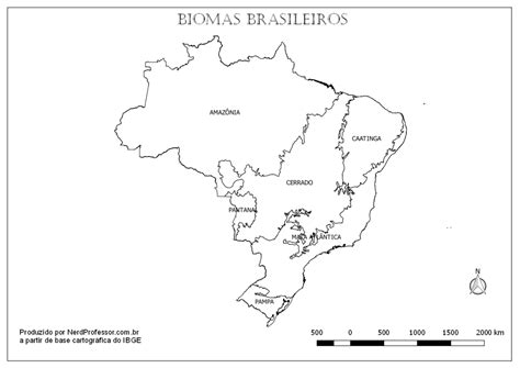 Mapa Biomas Brasileiros Colorir Nerdprofessor