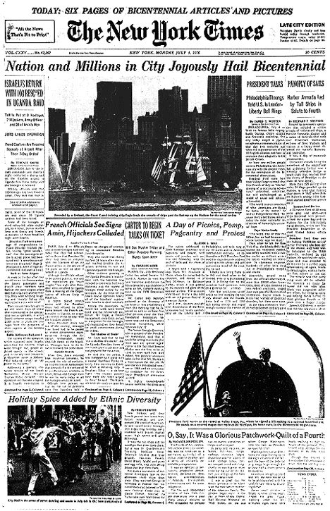 Ext cms copy of new york times for sale on street cms front page of us newspapers with photos of adams and headline various organizations picketed and marched in front of microsoft , salesforce , and the amazon book store targeting these companies because of their. On This Day: July 4 - The New York Times