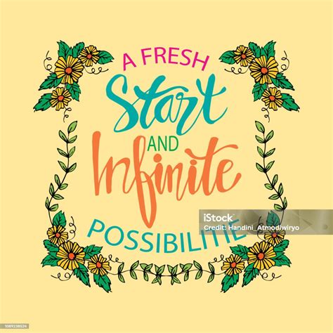 A Fresh Start And Infinite Possibilities Hand Lettering Motivational