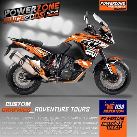 Custom Graphics Backgrounds Decals 3m Stickers Kits For Ktm Adv 1190