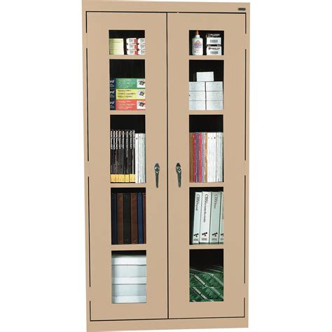 All cabinets meet nfpa code 30 and osha standard 1910.106 for storage of class i, ii and iii liquids. Sandusky Lee Welded Steel Storage Cabinet — Clear View ...