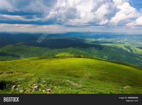 Grassy Hillside View Image And Photo Free Trial Bigstock