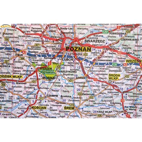 Mapa Magnetyczna Polska Drogowa 1500ys Wymiar 150x142cm Eko Graf