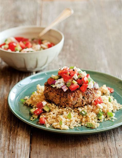 In This Recipe For Gluten Free Lamb Burgers Mint Scented Quinoa Stands
